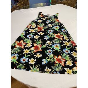 Mango Moon Floral Hawaiian Dress Size Medium